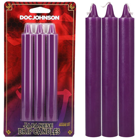 Buy Japanese Drip Candles - Purple - Purple 3 - Pack – Naughtyhut NZ sex toys online. Discreet delivery & top brands.