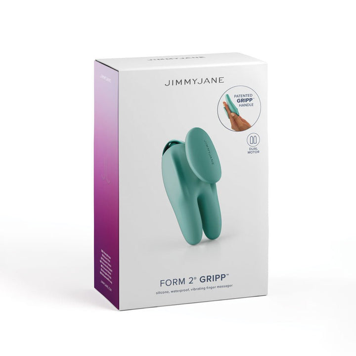 JimmyJane Form 2 Gripp - Teal 9.7 cm USB Rechargeable Handheld Stimulator – Sex toys NZ by Naughtyhut. Discreet delivery nationwide.