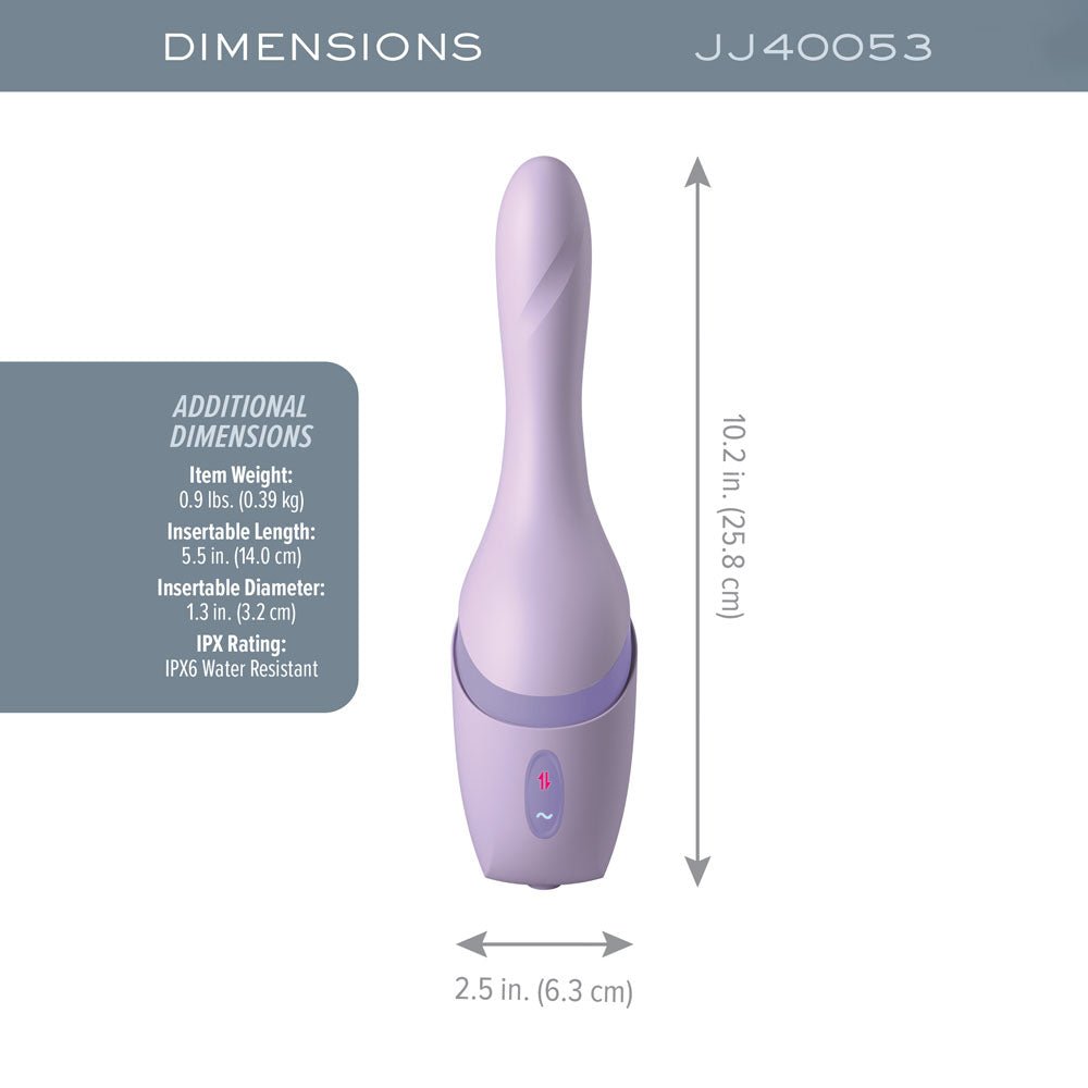 JimmyJane Hello Bang - Purple 27 cm USB Rechargeable Warming & Thrusting Vibrator – Sex toys NZ by Naughtyhut. Discreet delivery nationwide.