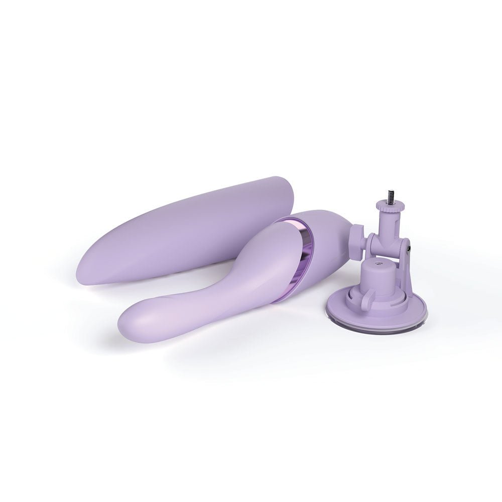 Buy JimmyJane Hello Bang - Purple 27 cm USB Rechargeable Warming & Thrusting Vibrator – Naughtyhut NZ sex toys online. Discreet delivery & top brands.