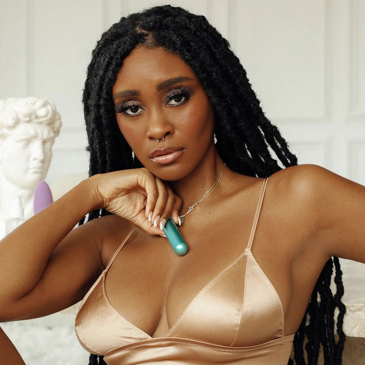 JimmyJane Mini Chroma - Teal - Teal 7.8 cm USB Rechargeable Bullet with Wireless Remote – Sex toys NZ by Naughtyhut. Discreet delivery nationwide.