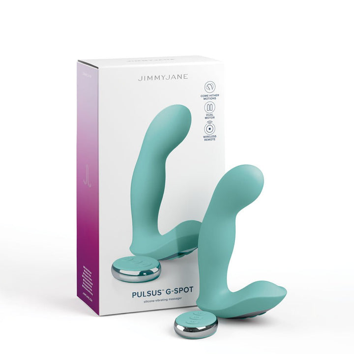 JimmyJane Pulsus G - Spot - Teal 15 cm USB Rechargeable Vibrator with Wireless Remote – Sex toys NZ by Naughtyhut. Discreet delivery nationwide.