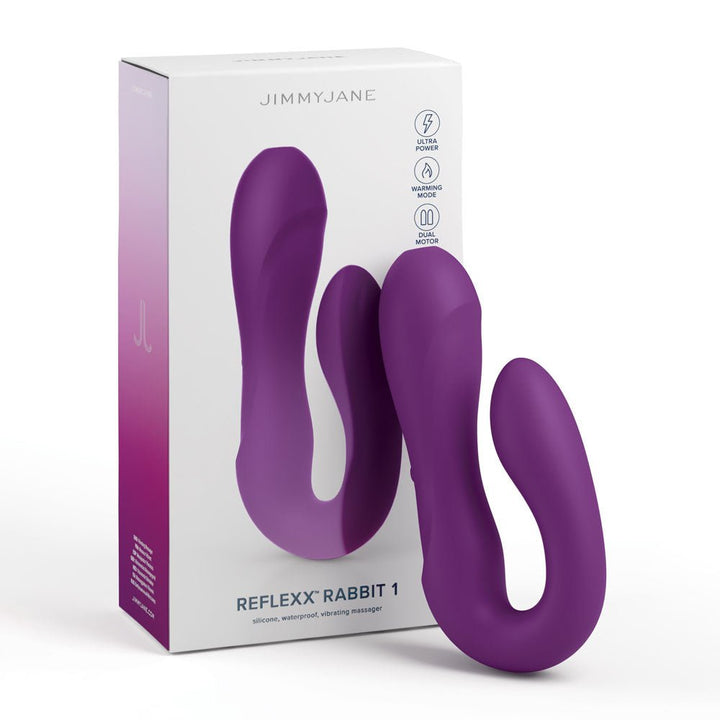 JimmyJane Reflexx Rabbit 1 - Purple USB Rechargeable Dual Vibrator – Sex toys NZ by Naughtyhut. Discreet delivery nationwide.