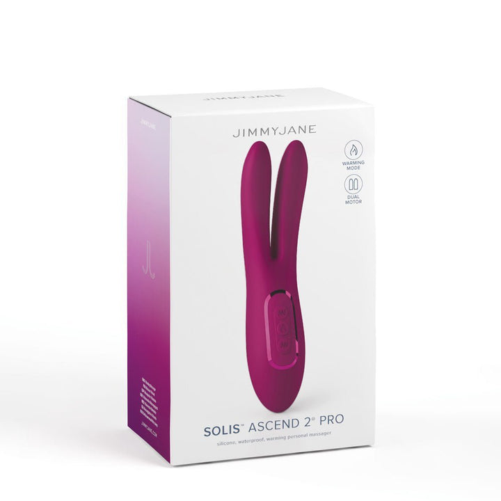 JimmyJane Solis Ascend 2 PRO - Purple 16 cm USB Rechargeable Dual Tip Stimulator – Sex toys NZ by Naughtyhut. Discreet delivery nationwide.