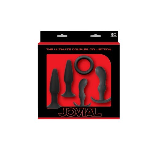 Buy Jovial 5 Pce Set - Black – Naughtyhut NZ sex toys online. Discreet delivery & top brands.