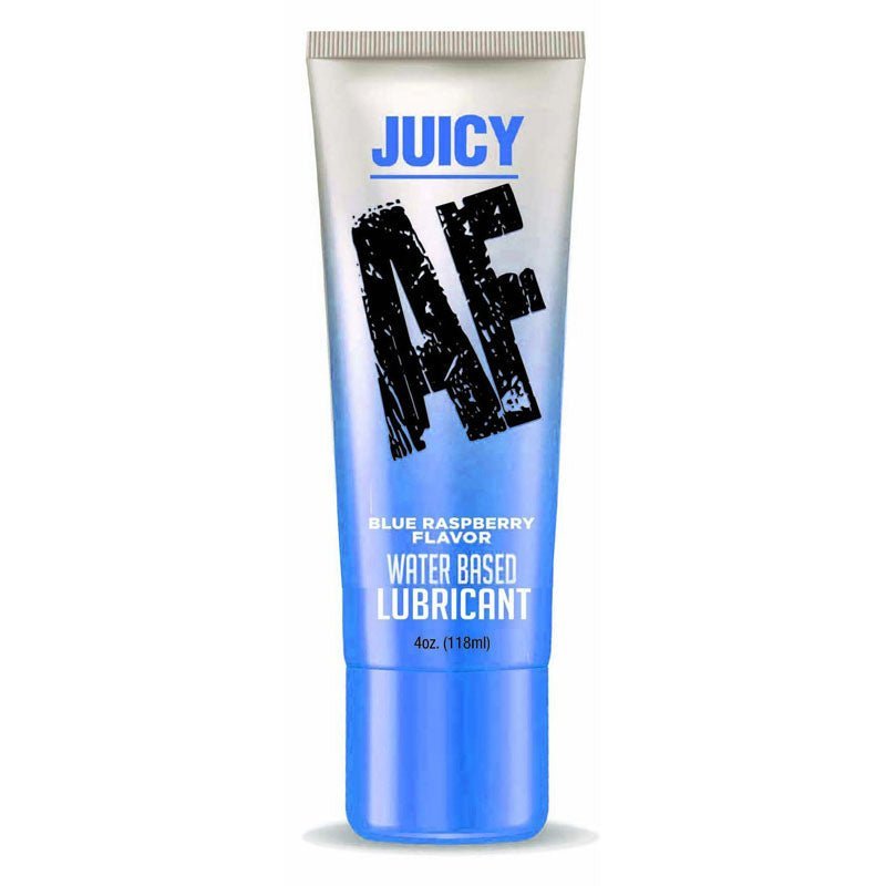 Juicy AF - Blue Raspberry - Blue Raspberry Flavoured Water Based Lubricant - 120 ml Tube – Sex toys NZ by Naughtyhut. Discreet delivery nationwide.