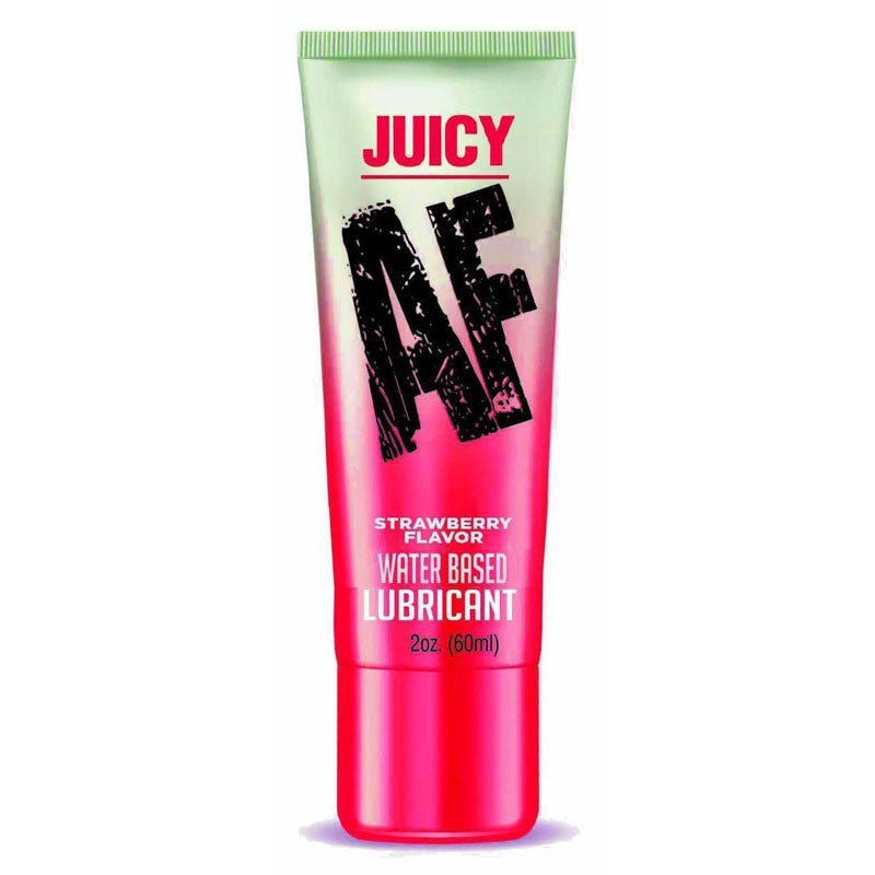 Juicy AF - Strawberry - Strawberry Flavoured Water Based Lubricant - 60 ml Tube – Sex toys NZ by Naughtyhut. Discreet delivery nationwide.
