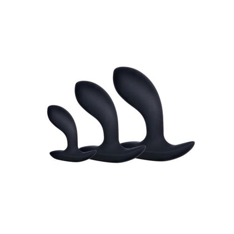 Buy Kick Up - 3 in 1 Silicone Anal Training Set Black 4A – Naughtyhut NZ sex toys online. Discreet delivery & top brands.