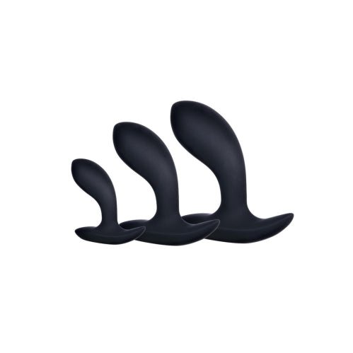 Buy Kick Up - 3 in 1 Silicone Anal Training Set Black 4A – Naughtyhut NZ sex toys online. Discreet delivery & top brands.