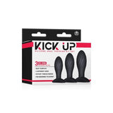 Buy Kick Up - 3 in 1 Silicone Anal Training Set Black 5A – Naughtyhut NZ sex toys online. Discreet delivery & top brands.