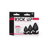 Buy Kick Up - 3 in 1 Silicone Anal Training Set Black 7A – Naughtyhut NZ sex toys online. Discreet delivery & top brands.