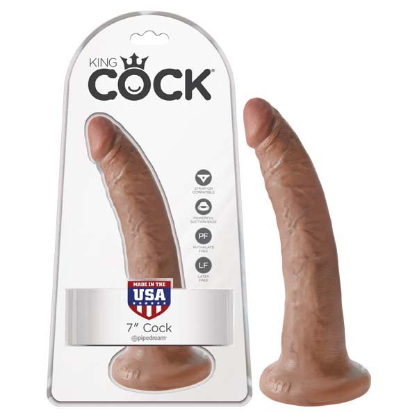 King Cock 7'' Cock - Tan 17.8 cm (7'') Dong – Sex toys NZ by Naughtyhut. Discreet delivery nationwide.