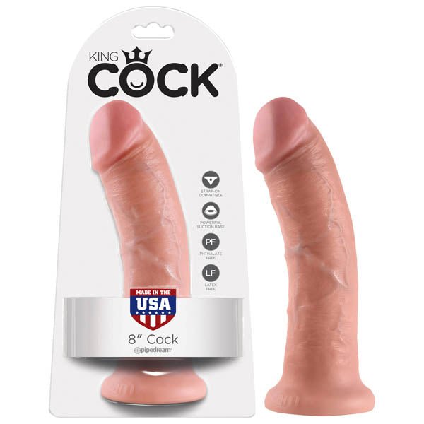 King Cock 8'' Cock - Flesh 20.3 cm (8'') Dong – Sex toys NZ by Naughtyhut. Discreet delivery nationwide.