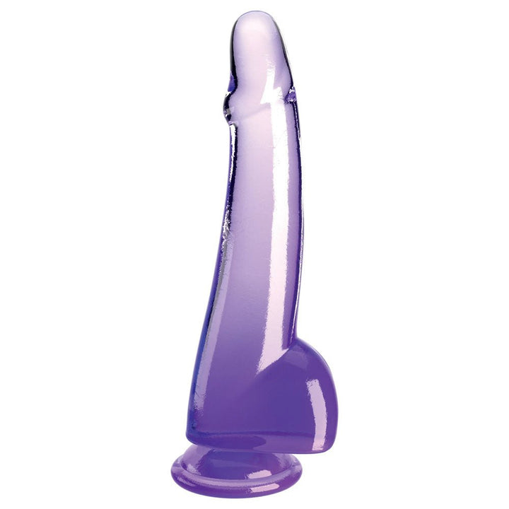 King Cock Clear 10'' Cock with Balls - Purple - Purple 25 cm Dong – Sex toys NZ by Naughtyhut. Discreet delivery nationwide.