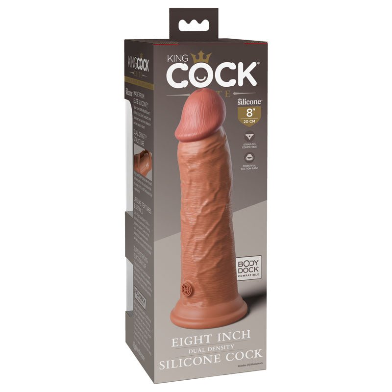 King Cock Elite 8'' Dual Density Cock - Tan - Tan 20.3 cm Dong – Sex toys NZ by Naughtyhut. Discreet delivery nationwide.