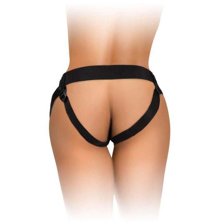 King Cock Elite Beginner's Body Dock Strap - On Harness - Black Adjustable Strap - On Harness (No probe included) – Sex toys NZ by Naughtyhut. Discreet delivery nationwide.