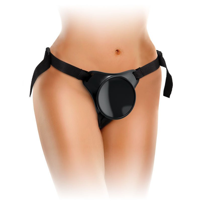 King Cock Elite Beginner's Body Dock Strap - On Harness - Black Adjustable Strap - On Harness (No probe included) – Sex toys NZ by Naughtyhut. Discreet delivery nationwide.