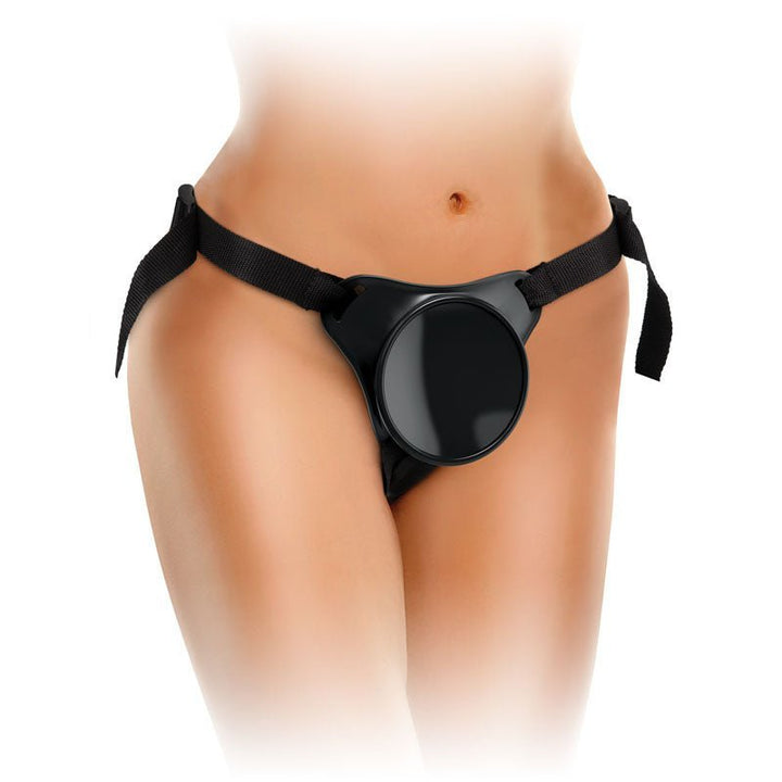 King Cock Elite Beginner's Body Dock Strap - On Harness - Black Adjustable Strap - On Harness (No probe included) – Sex toys NZ by Naughtyhut. Discreet delivery nationwide.
