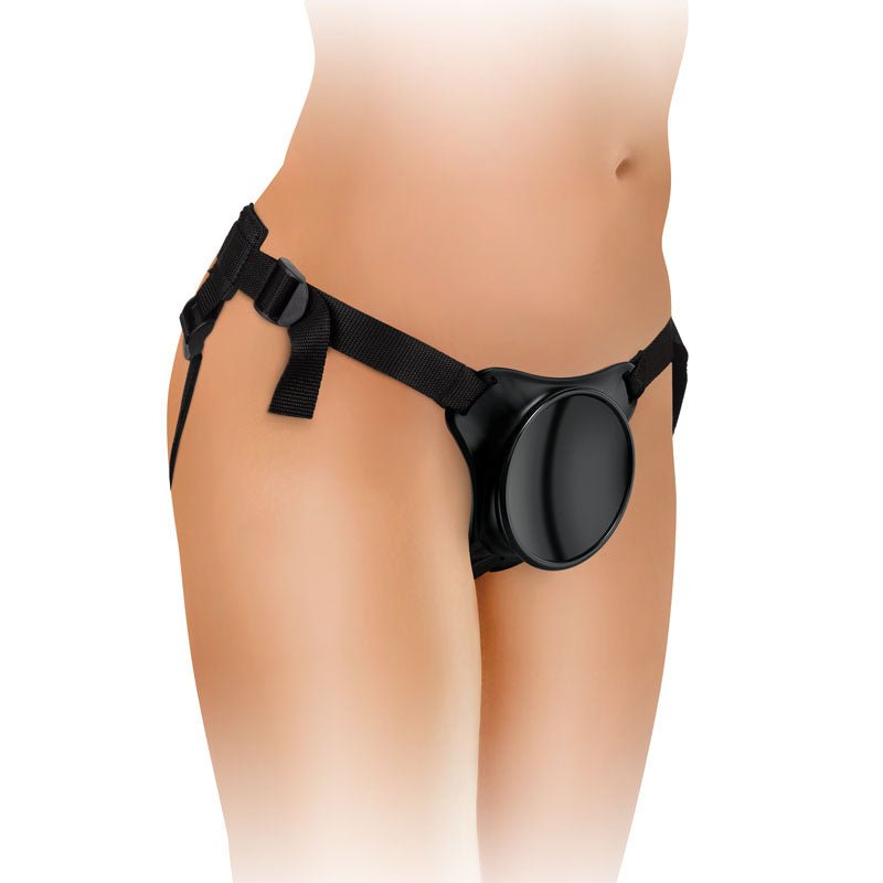 King Cock Elite Beginner's Body Dock Strap - On Harness - Black Adjustable Strap - On Harness (No probe included) – Sex toys NZ by Naughtyhut. Discreet delivery nationwide.