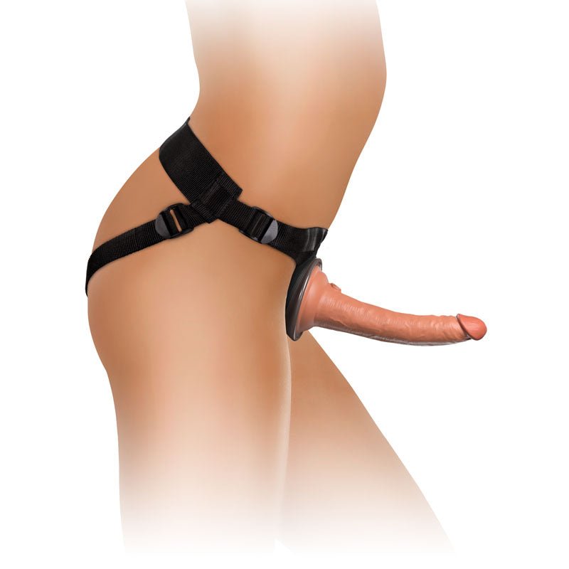 King Cock Elite Comfy Silicone Body Dock Kit - Body Dock Strap - On Harness with Tan 17.8 cm Dong – Sex toys NZ by Naughtyhut. Discreet delivery nationwide.
