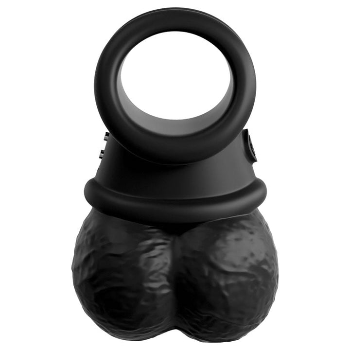 King Cock Elite The Crown Jewels Vibrating Silicone Balls - Black USB Rechargeable Vibrating Cock Ring – Sex toys NZ by Naughtyhut. Discreet delivery nationwide.