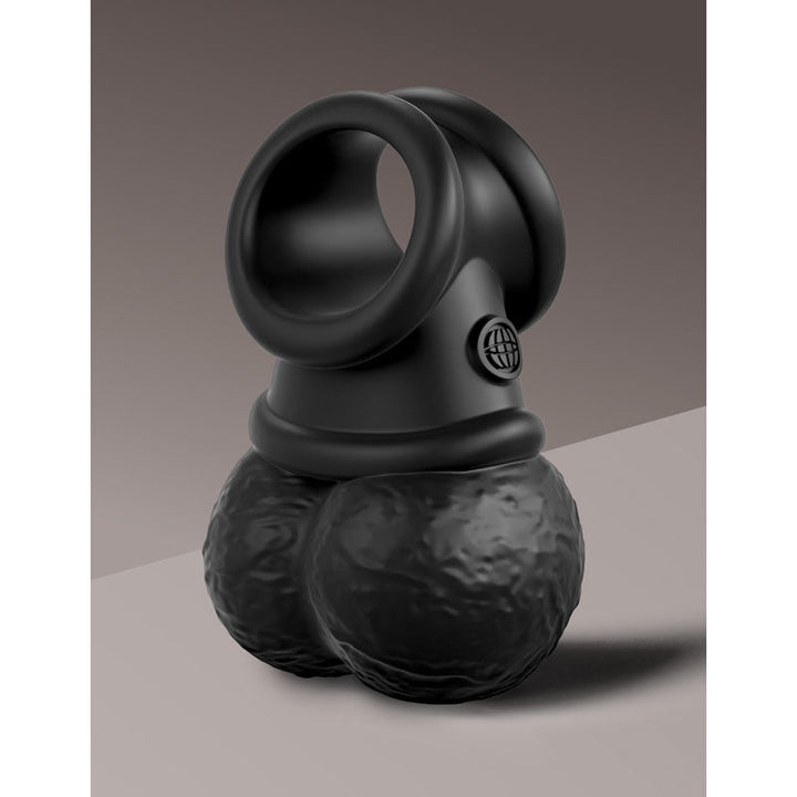 King Cock Elite The Crown Jewels Vibrating Silicone Balls - Black USB Rechargeable Vibrating Cock Ring – Sex toys NZ by Naughtyhut. Discreet delivery nationwide.