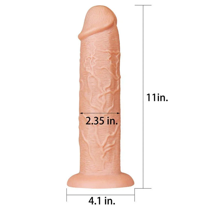 King Size 11 inch measurements: 11 inches long, 2.35 inches wide, 4.1 inch suction base