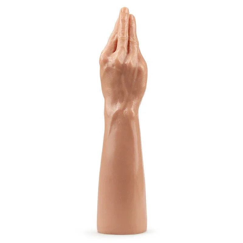 Magic Hand dildo from the back, showing sculpted knuckles, veins and wrist