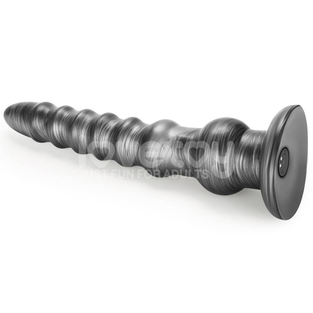 King Sized Vibrating Vibrax Slider - Grey 32.3 cm (12.5'') USB Rechargeable Vibrating Dildo – Sex toys NZ by Naughtyhut. Discreet delivery nationwide.