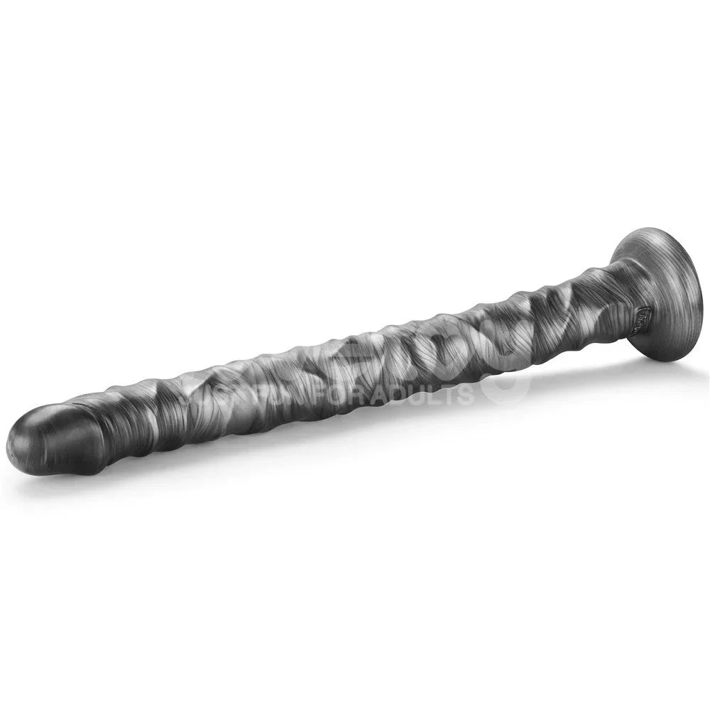 Vibrax Slider 16 inch lying diagonally on white, showing its full 40 cm length