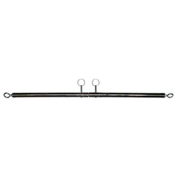 KinkLab adjustable spreader bar in silver steel with twin attachment rings