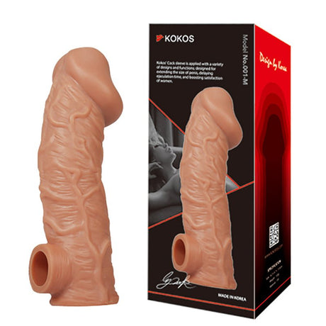 Buy Kokos Cock Sleeve 001 - Flesh Penis Extension Sleeve - Large Size – Naughtyhut NZ sex toys online. Discreet delivery & top brands.