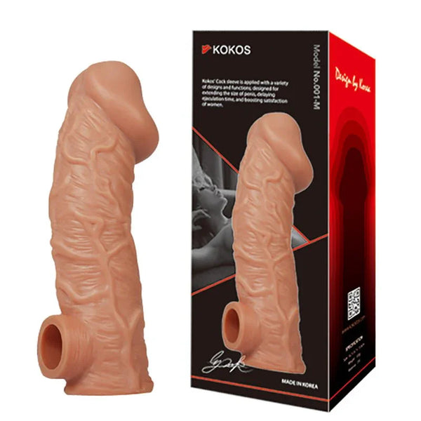 Kokos Cock Sleeve 001 - Flesh Penis Extension Sleeve - Large Size – Sex toys NZ by Naughtyhut. Discreet delivery nationwide.