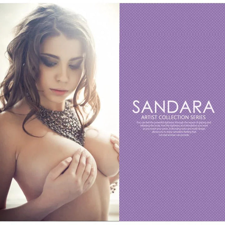 Sandara Artist Collection Series title panel with the model in a chain necklace