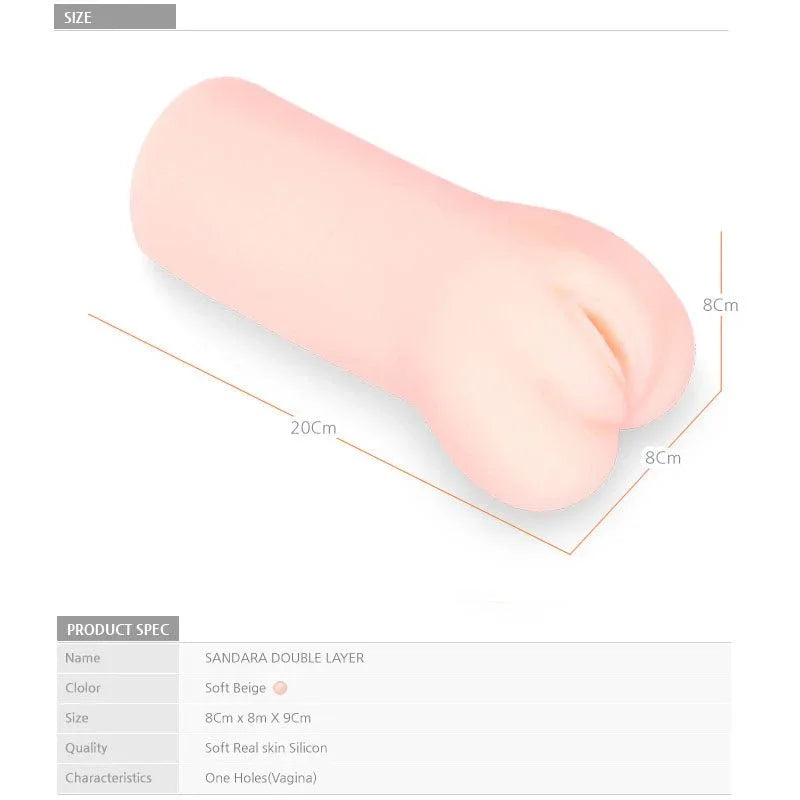 Sandara size panel, 8 x 8 x 20 cm, with the product specification table