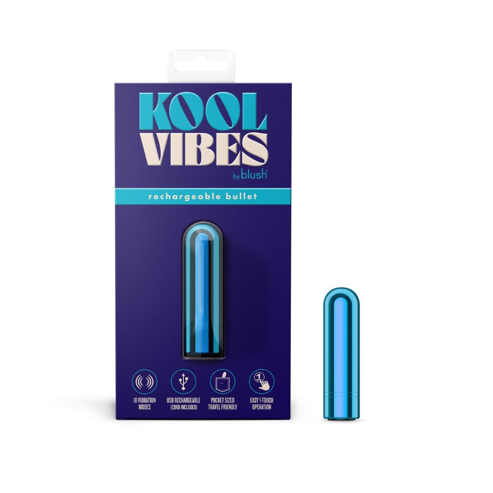 Kool Vibes - Rechargeable Mini Bullet - Blueberry - Blueberry 6.4 cm USB Rechargeable Bullet – Sex toys NZ by Naughtyhut. Discreet delivery nationwide.