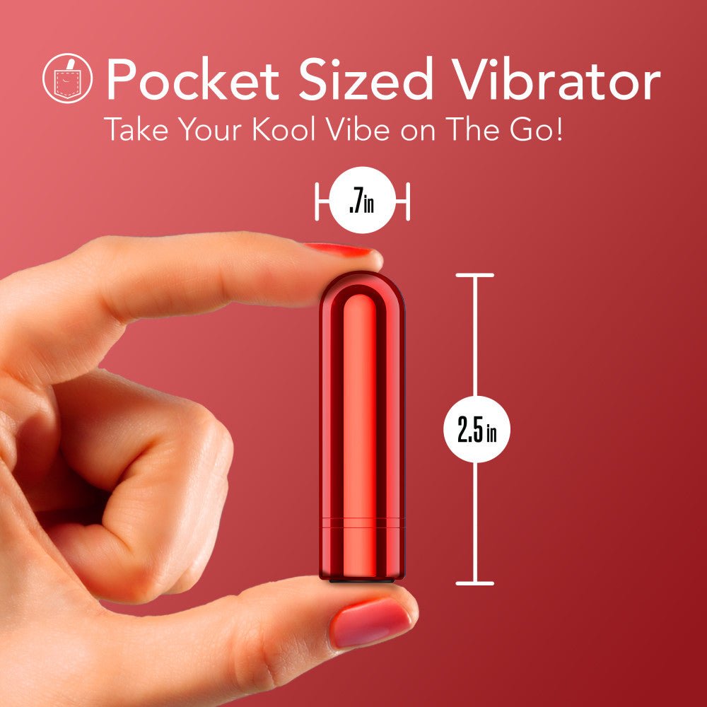 Kool Vibes - Rechargeable Mini Bullet - Cherry - Red 6.4 cm USB Rechargeable Bullet – Sex toys NZ by Naughtyhut. Discreet delivery nationwide.