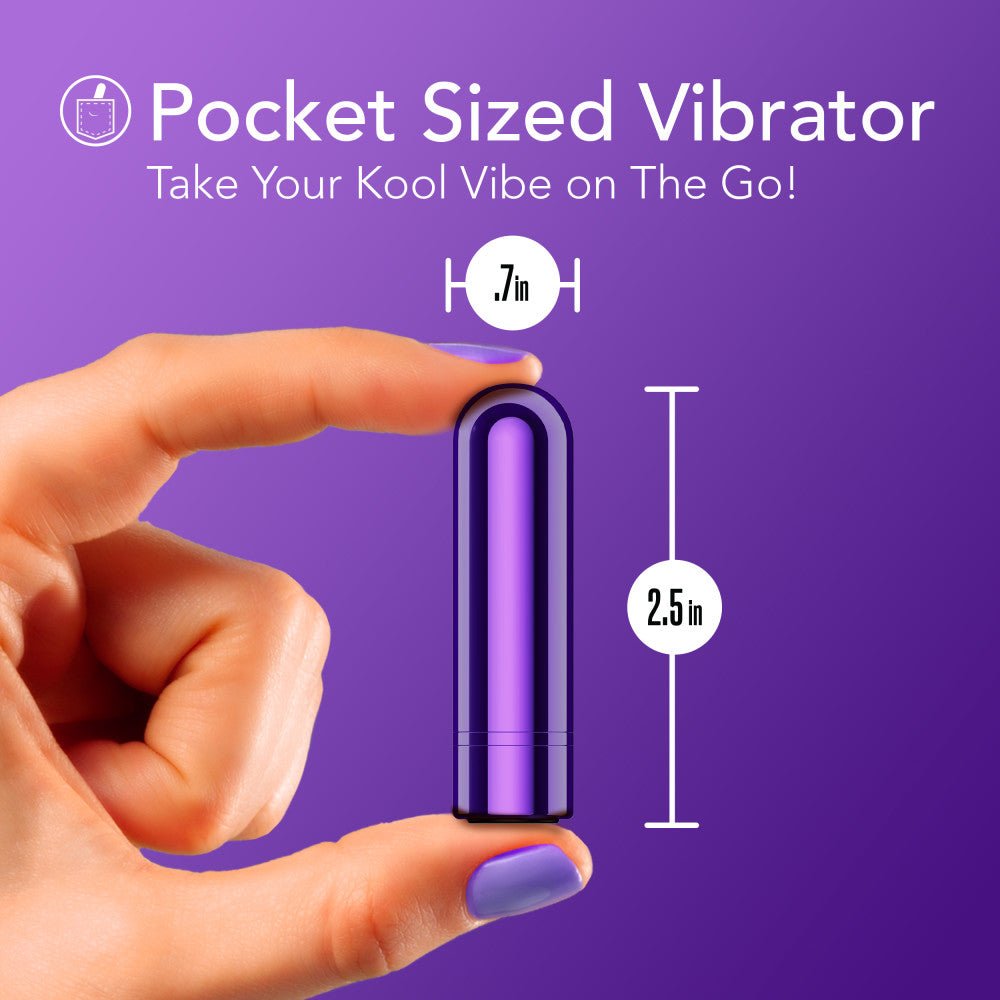Buy Kool Vibes - Rechargeable Mini Bullet - Grape - Purple 6.4 cm USB Rechargeable Bullet – Naughtyhut NZ sex toys online. Discreet delivery & top brands.