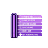Buy Kool Vibes - Rechargeable Mini Bullet - Grape - Purple 6.4 cm USB Rechargeable Bullet – Naughtyhut NZ sex toys online. Discreet delivery & top brands.