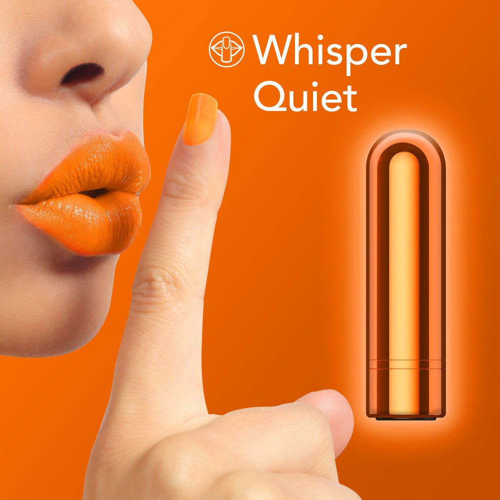 Buy Kool Vibes - Rechargeable Mini Bullet - Tangerine - Orange 6.4 cm USB Rechargeable Bullet – Naughtyhut NZ sex toys online. Discreet delivery & top brands.