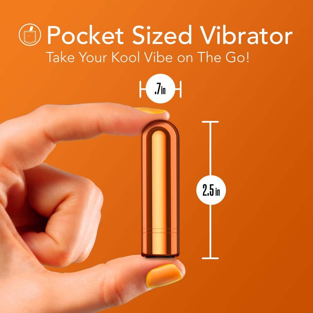 Kool Vibes - Rechargeable Mini Bullet - Tangerine - Orange 6.4 cm USB Rechargeable Bullet – Sex toys NZ by Naughtyhut. Discreet delivery nationwide.