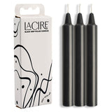 Buy LaCire Drip Pillar Candles - Black - Black Drip Candles - Set of 3 – Naughtyhut NZ sex toys online. Discreet delivery & top brands.