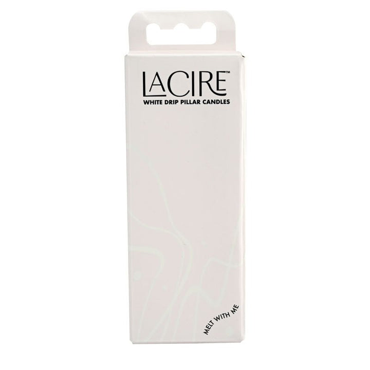 LaCire Drip Pillar Candles - White - White Drip Candles - Set of 3 – Sex toys NZ by Naughtyhut. Discreet delivery nationwide.