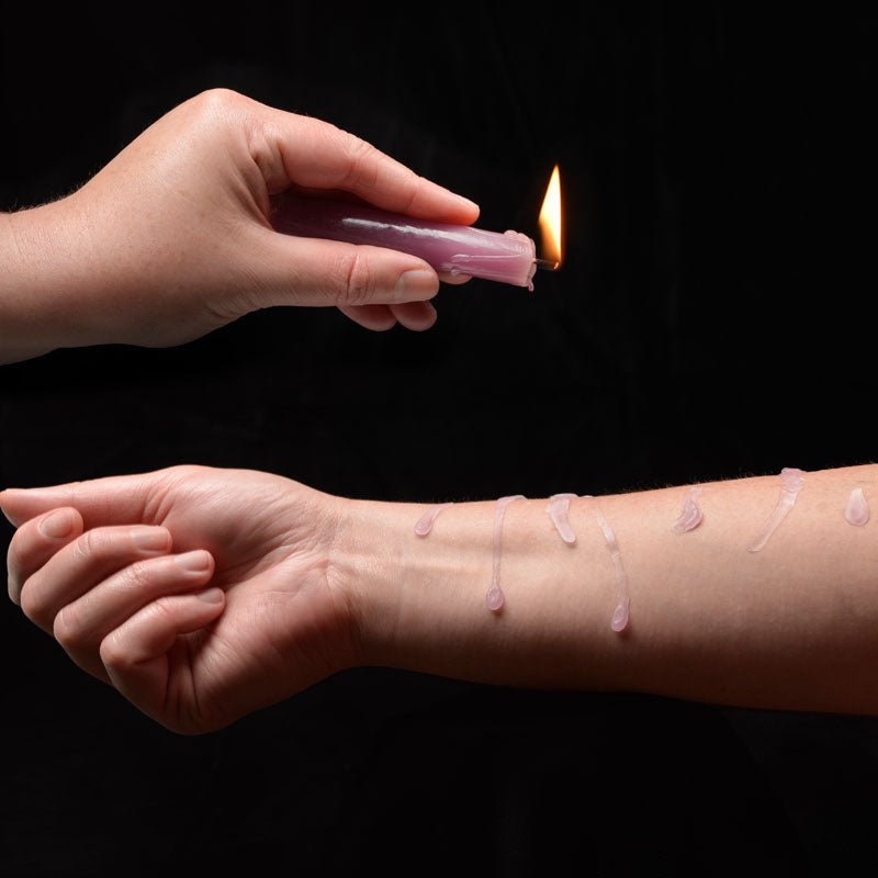 Buy LaCire Drip Pillar Candles - Violet - Violet Drip Candles - Set of 3 – Naughtyhut NZ sex toys online. Discreet delivery & top brands.