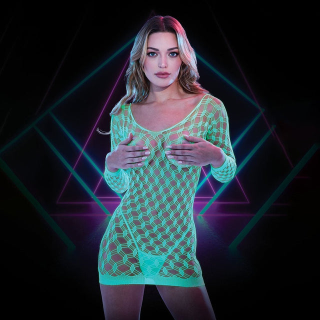 Buy LAPDANCE Glow In The Dark Mini Dress - 1Size - Glow in the Dark - One Size – Naughtyhut NZ sex toys online. Discreet delivery & top brands.