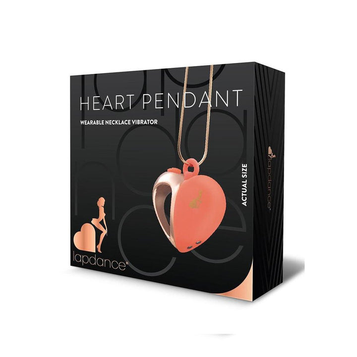 LAPDANCE Heart Pendant Wearable Necklace Vibrator - Pink/Rose Gold USB Rechargeable Necklace Vibrator – Sex toys NZ by Naughtyhut. Discreet delivery nationwide.