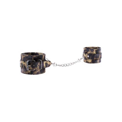 Leopard PU Leather Wrist Cuffs – Sex toys NZ by Naughtyhut. Discreet delivery nationwide.