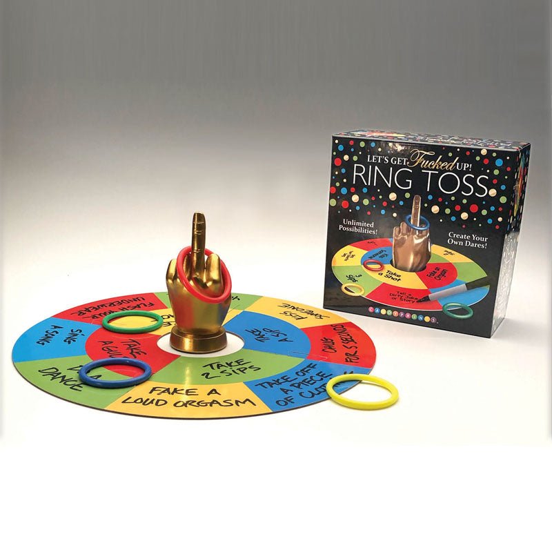 Buy Lets Get Fucked Up Ring Toss - Adult Party Game – Naughtyhut NZ sex toys online. Discreet delivery & top brands.