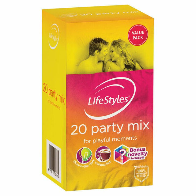 Buy Lifestyles Party Mix 20's – Naughtyhut NZ sex toys online. Discreet delivery & top brands.