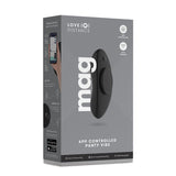 Buy Love Distance MAG - Black Rechargeable Panty Vibrator with App Control – Naughtyhut NZ sex toys online. Discreet delivery & top brands.